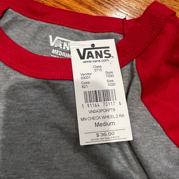VANS 3/4 SLEEVE BASEBALL TEE - Picture 2 of 5